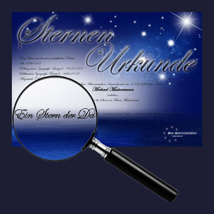 Die Widmung zur Sterntaufe Die Widmung zur Sterntaufe