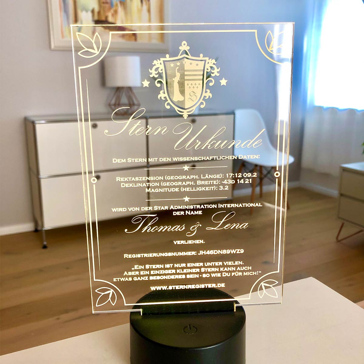 LED-Urkunde-Wohnen-gelb