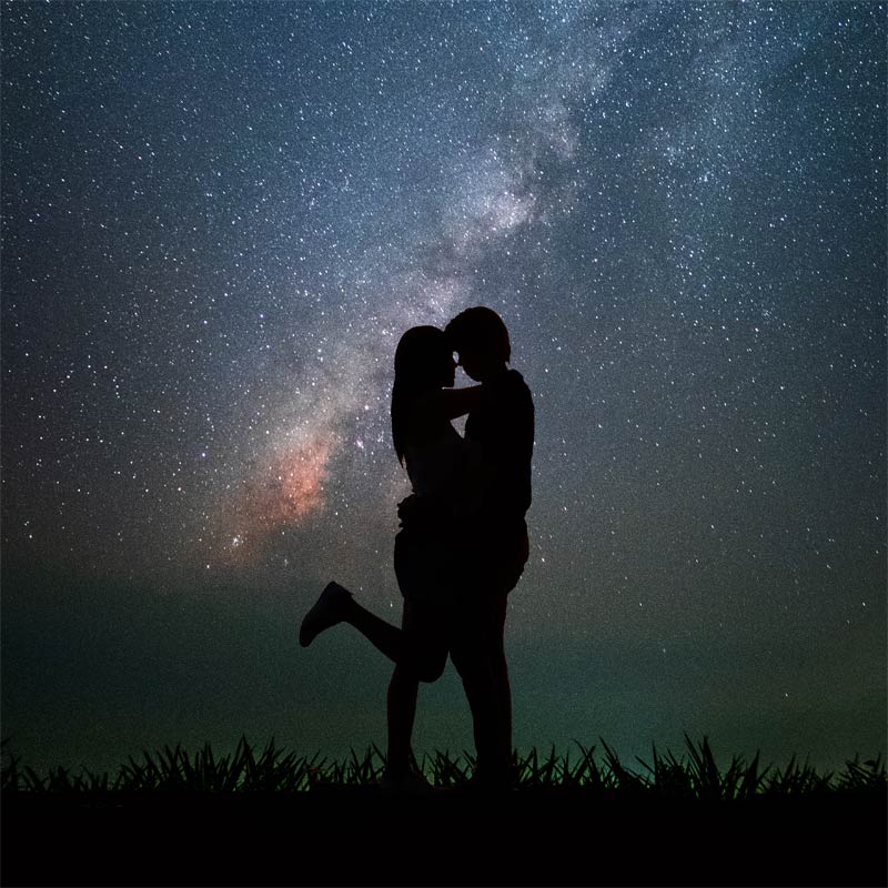 Paar unter Sternenhimmel Paar unter Sternenhimmel
