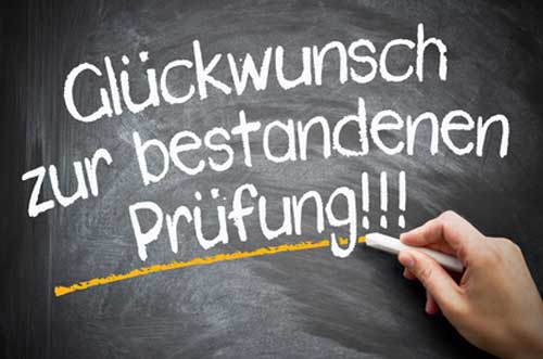 Prüfung bestanden Prüfung bestanden