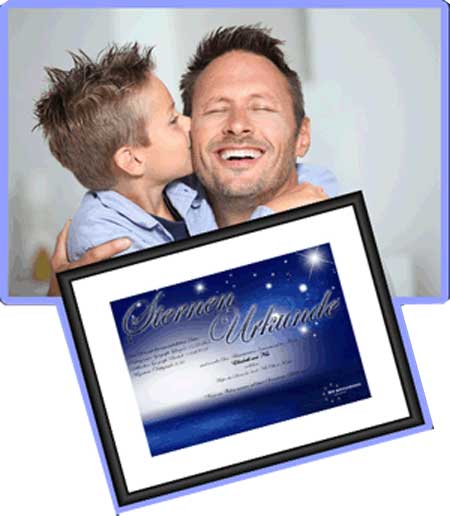Sterntaufe als Vatertagsgeschenk Sterntaufe als Vatertagsgeschenk